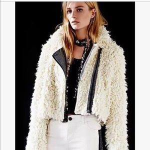 Free People - Sherpa Moto Jacket - Size XS
